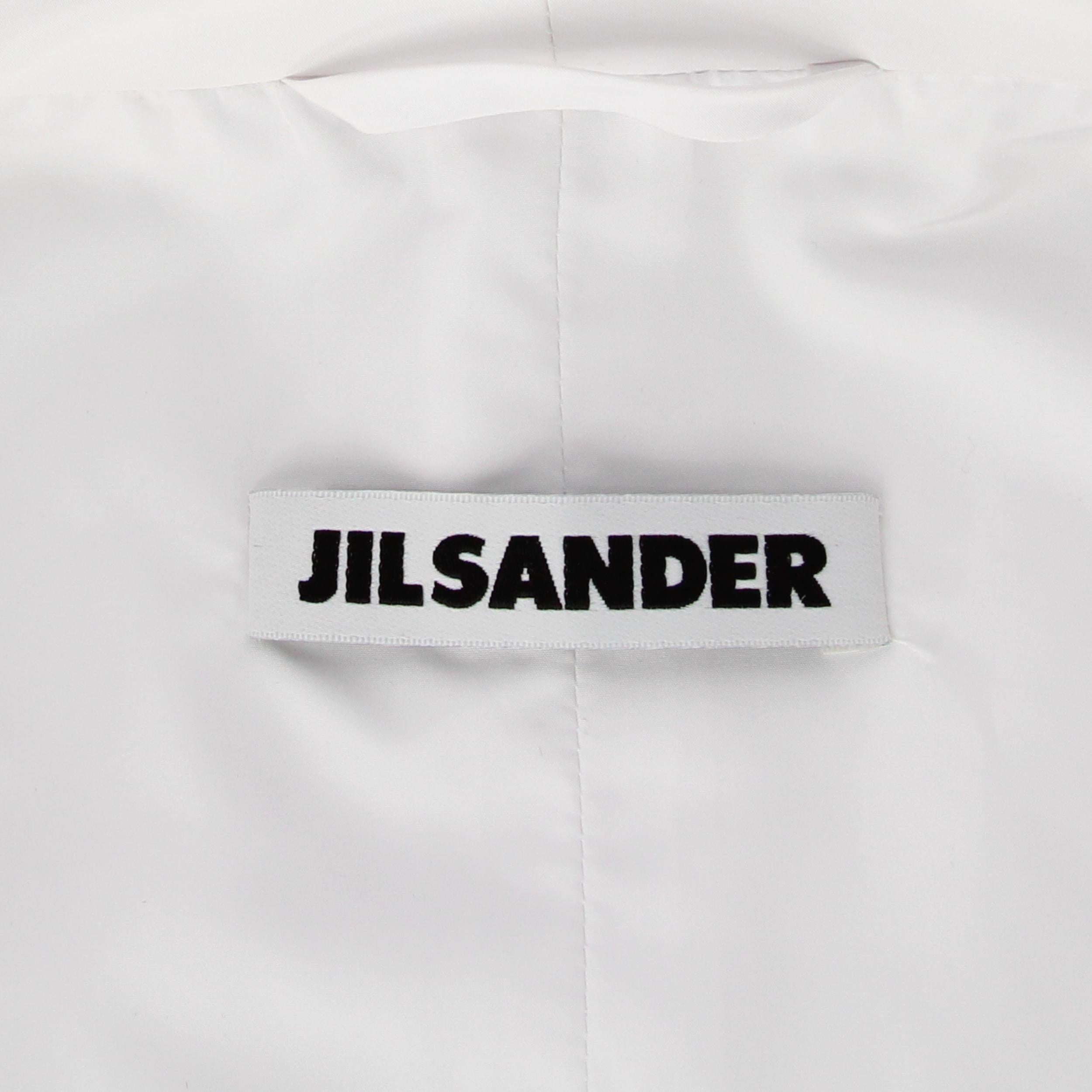 2000s Jil Sander Optic White Lightweight Coat For Sale 4
