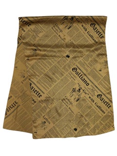 2000s John Galliano Gazette scarf