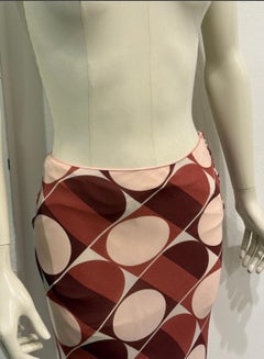 2000s John Galliano optical circle print skirt