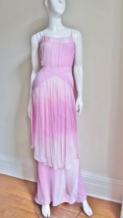 John Galliano Pink Silk Gown