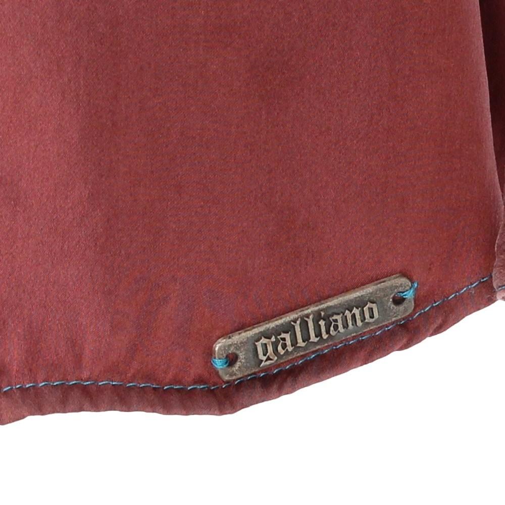 2000s John Galliano silk bordeaux upcycled shirt 1