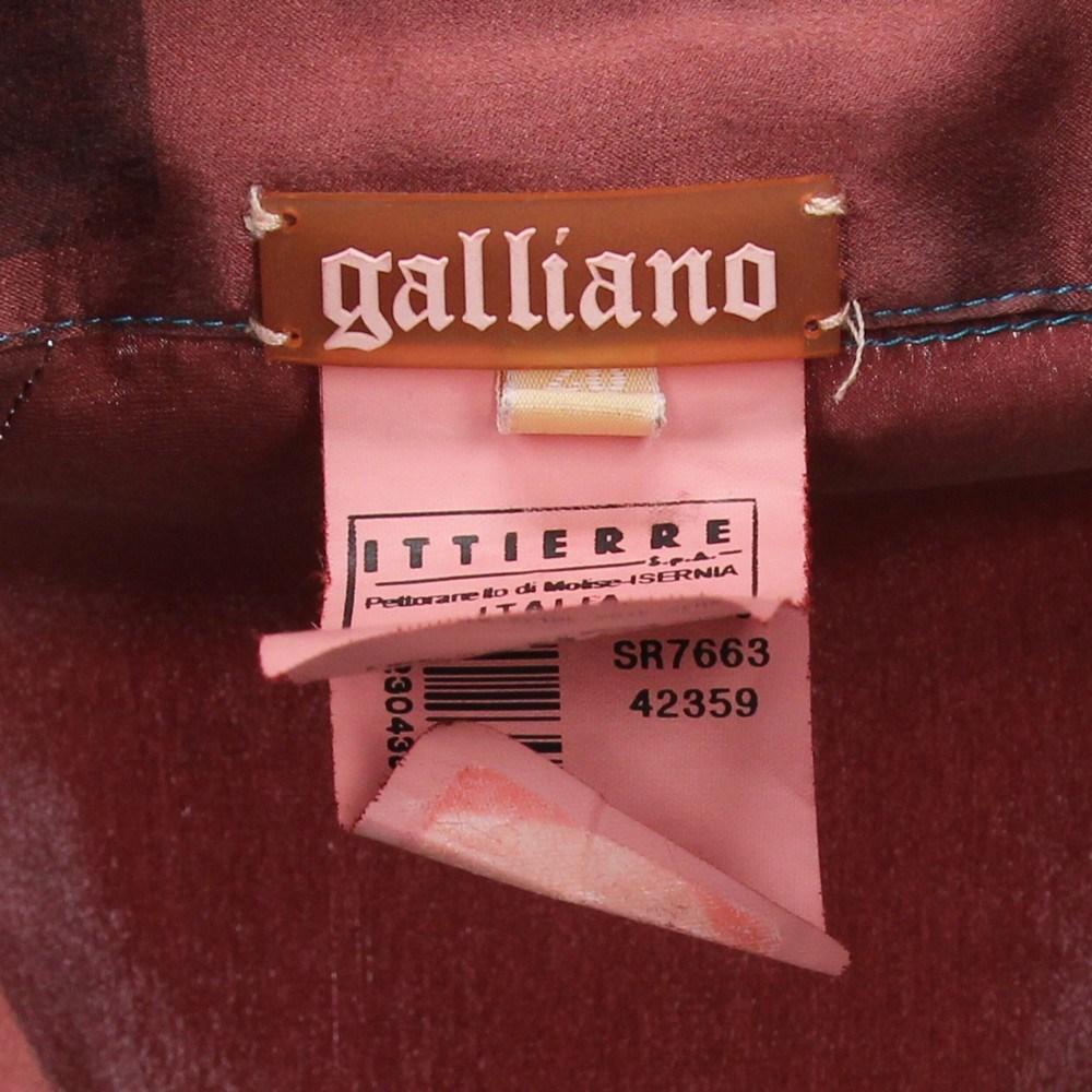2000s John Galliano silk bordeaux upcycled shirt 3