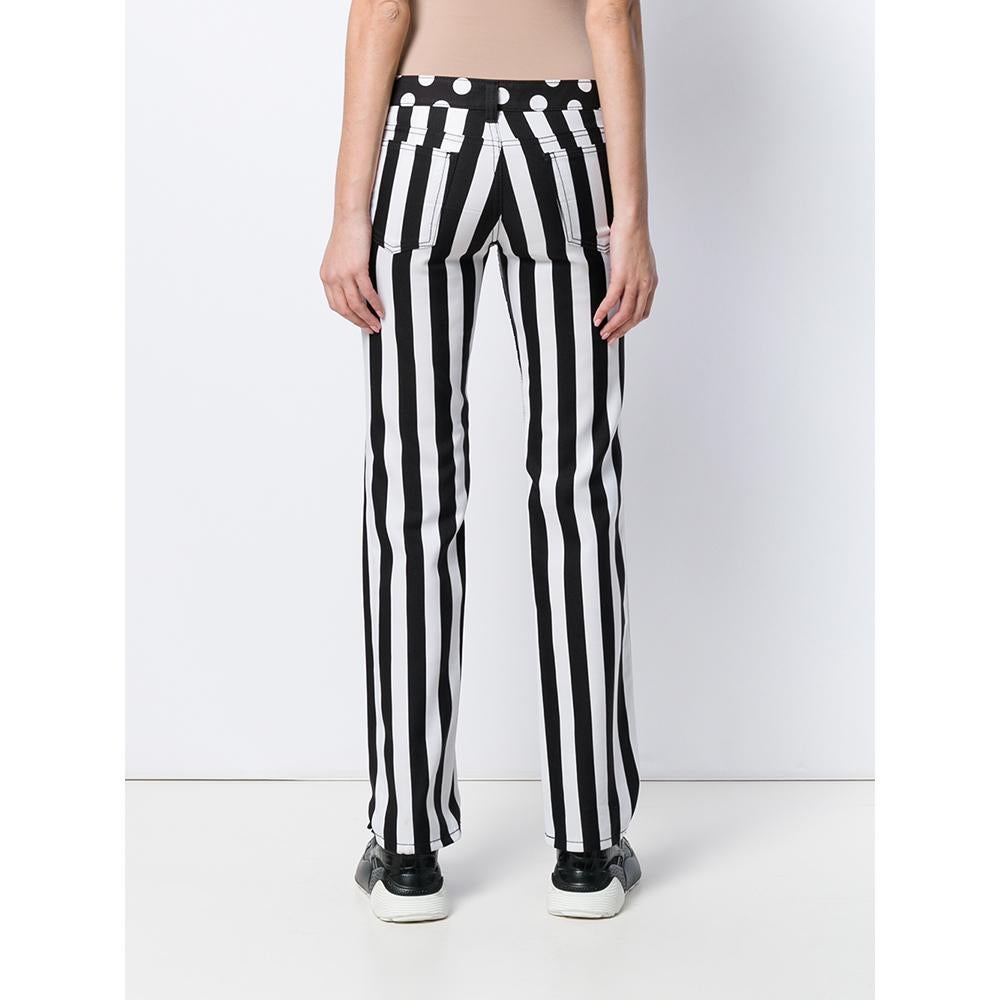 2000s Junya Watanabe Comme des Garcons Black & White Striped Trousers In Good Condition In Lugo (RA), IT