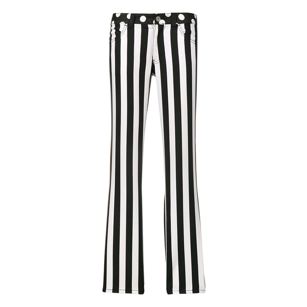 2000s Junya Watanabe Comme des Garcons Black & White Striped Trousers