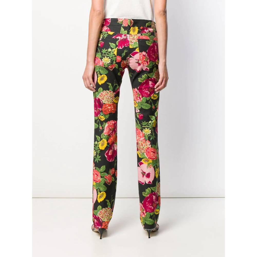 2000s Junya Watanabe Comme des Garçons Multicolor Floral Printed Trousers In Excellent Condition In Lugo (RA), IT