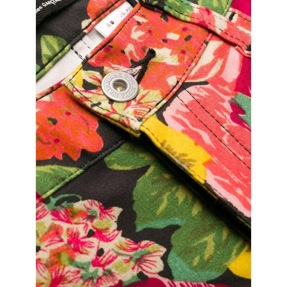 2000s Junya Watanabe Comme des Garçons Multicolor Floral Printed Trousers 1