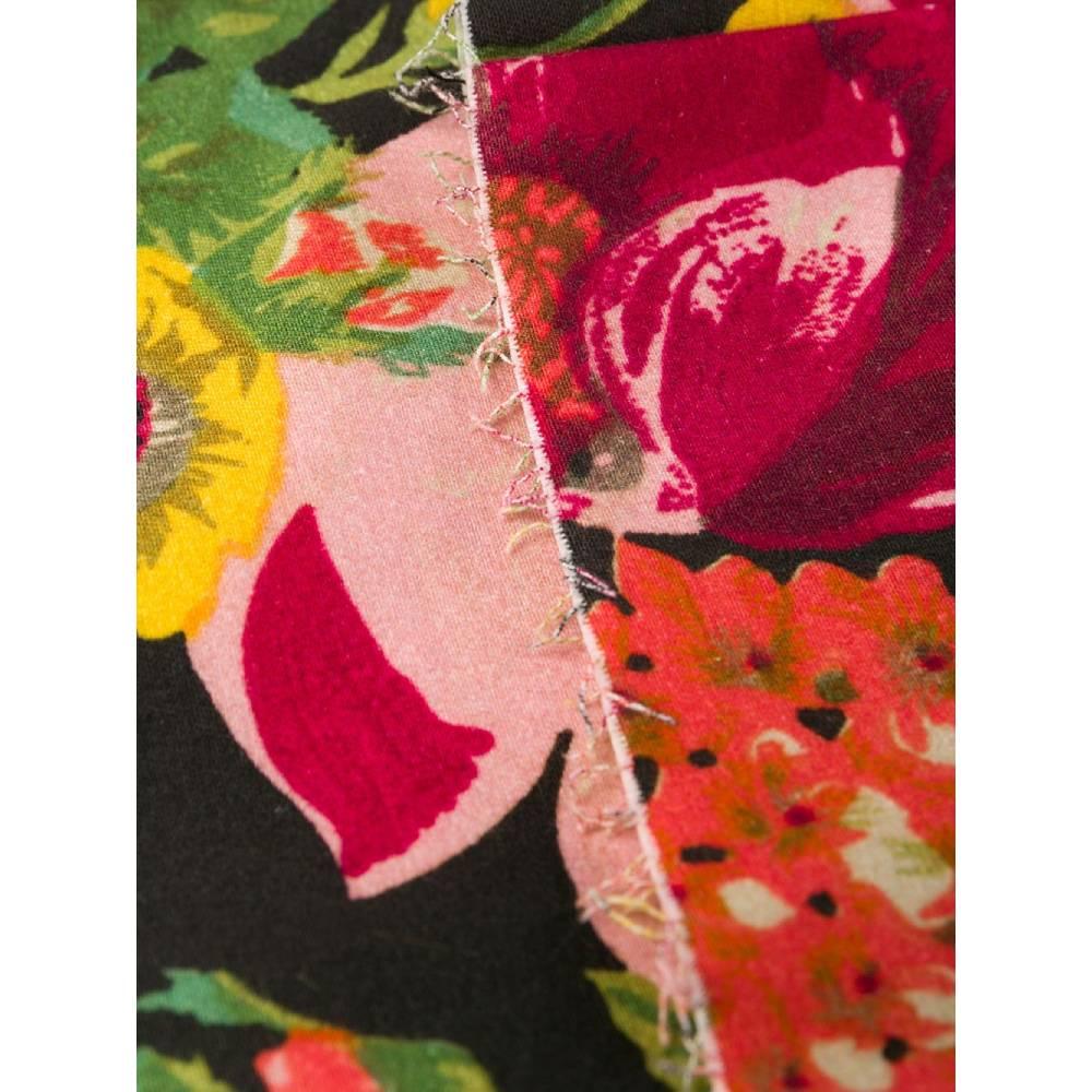 2000s Junya Watanabe Comme des Garçons Multicolor Floral Printed Trousers 2