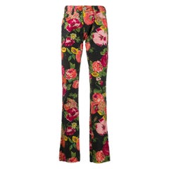 2000s Junya Watanabe Comme des Garçons Multicolor Floral Printed Trousers