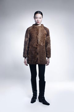 2000s Kanishka Ginger Astrakhan Fur Jacket