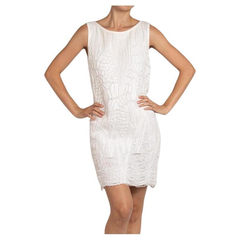 2000S KARL LAGERFELD FENDI White Cotton Blend Brocade Dress With Deconstructed For Sale at 1stDibs 2000S KARL LAGERFELD FENDI White Cotton Blend Brocade Dress With Deconstructed For Sale at 1stDibs