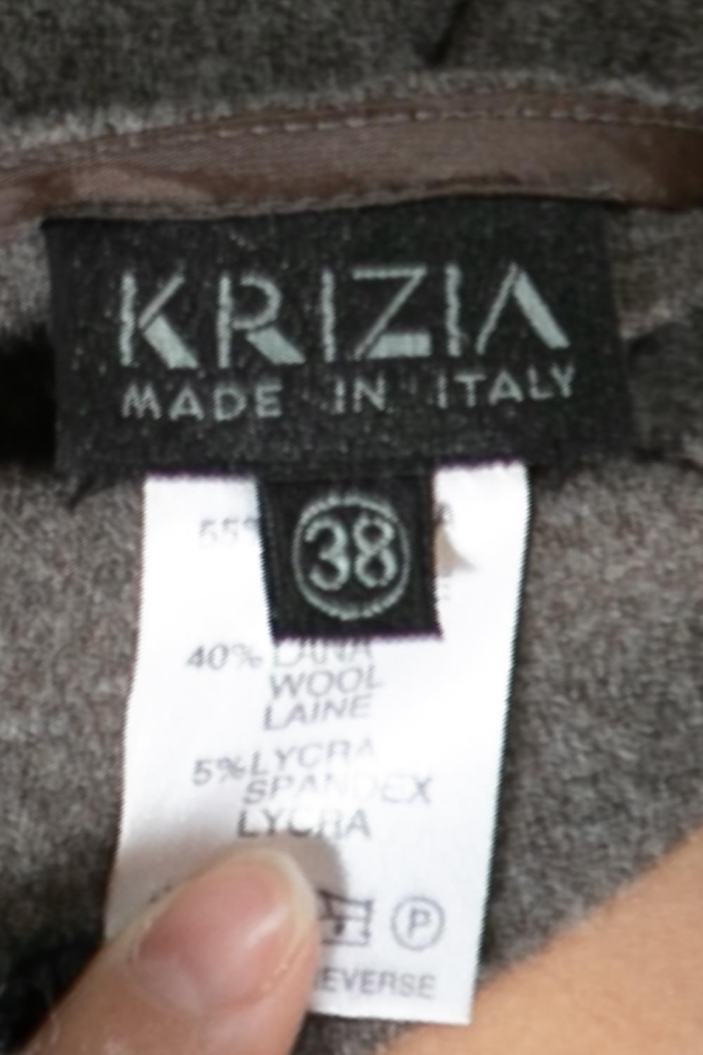 2000S KRIZIA Ensemble en laine et cachemire beige en vente 6