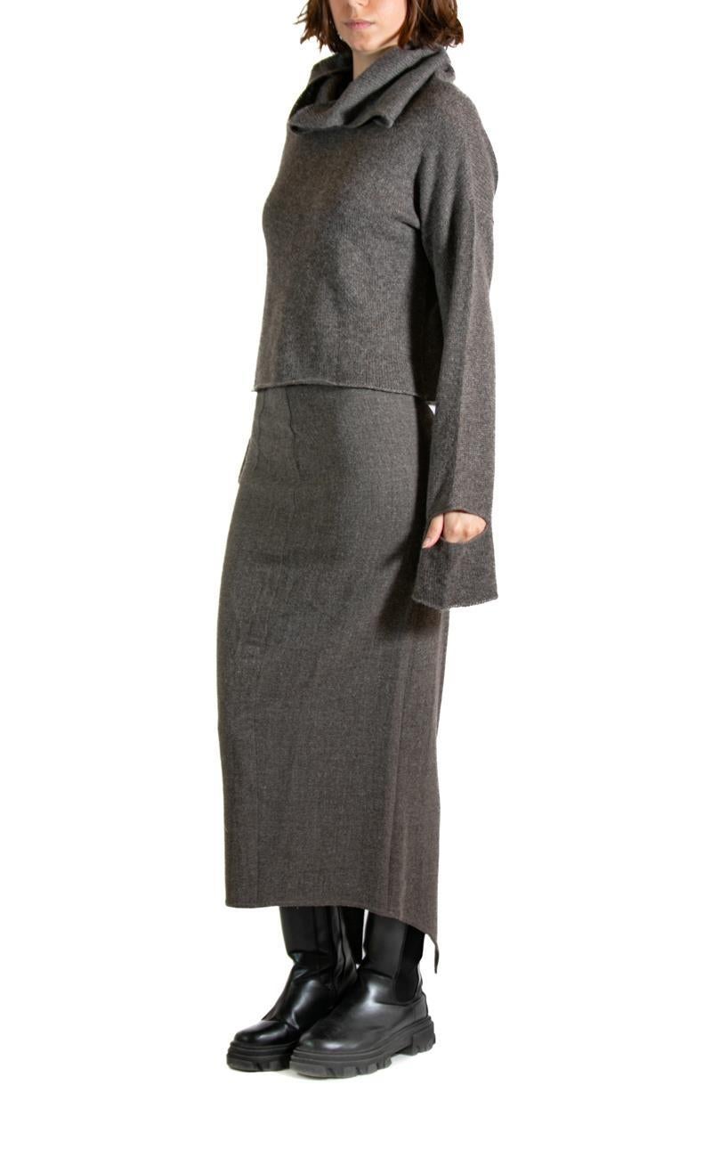 Noir 2000S KRIZIA Ensemble en laine et cachemire beige en vente