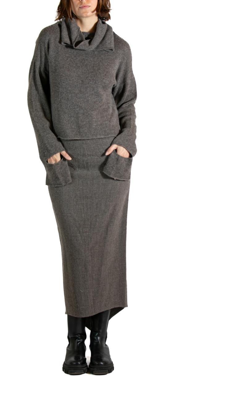 2000S KRIZIA Ensemble en laine et cachemire beige Pour femmes en vente
