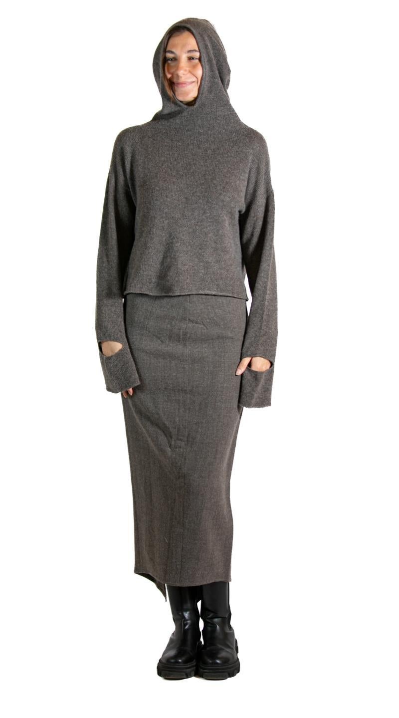 2000S KRIZIA Ensemble en laine et cachemire beige en vente 1