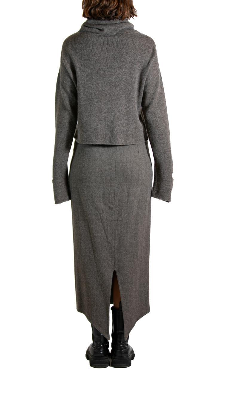 2000S KRIZIA Ensemble en laine et cachemire beige en vente 3