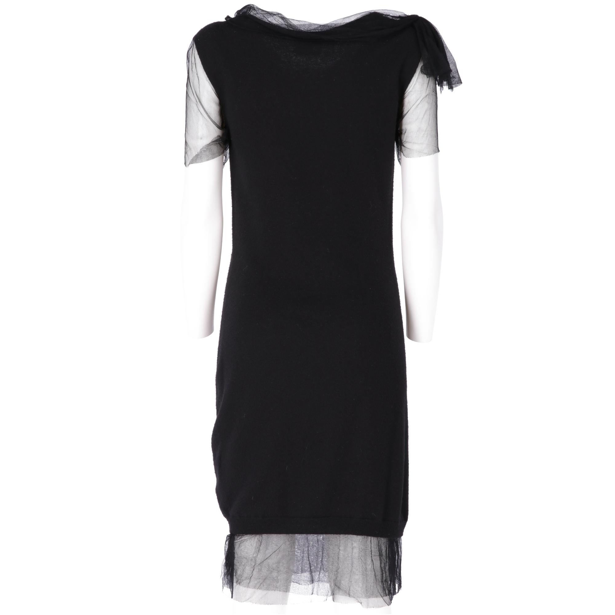 2000s Lanvin Black Tulle Midi dress In Excellent Condition In Lugo (RA), IT