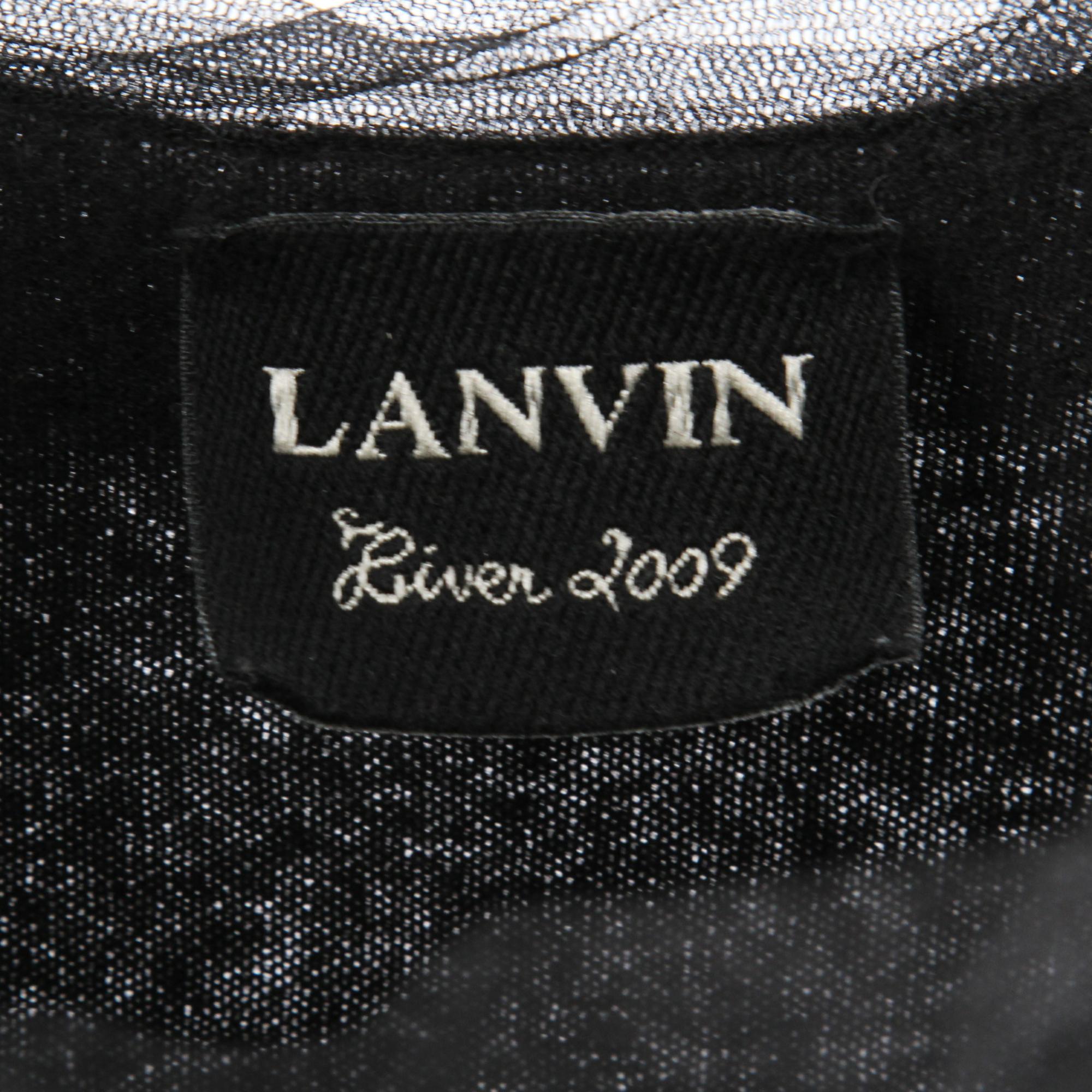 2000s Lanvin Black Tulle Midi dress 2