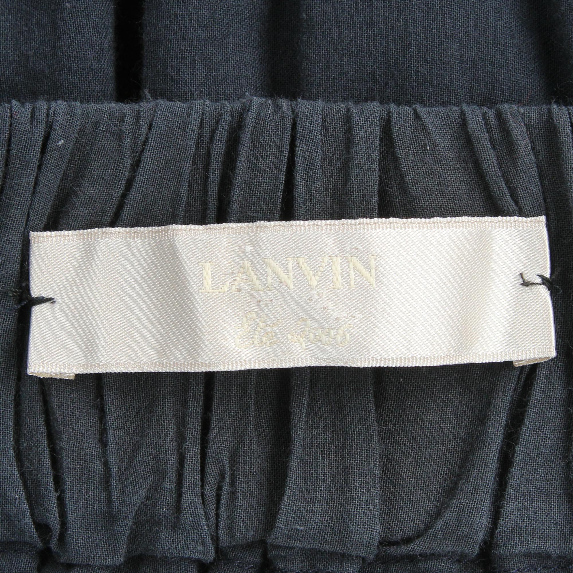 2000s Lanvin Blue Petroleum With Bow Skirt 2