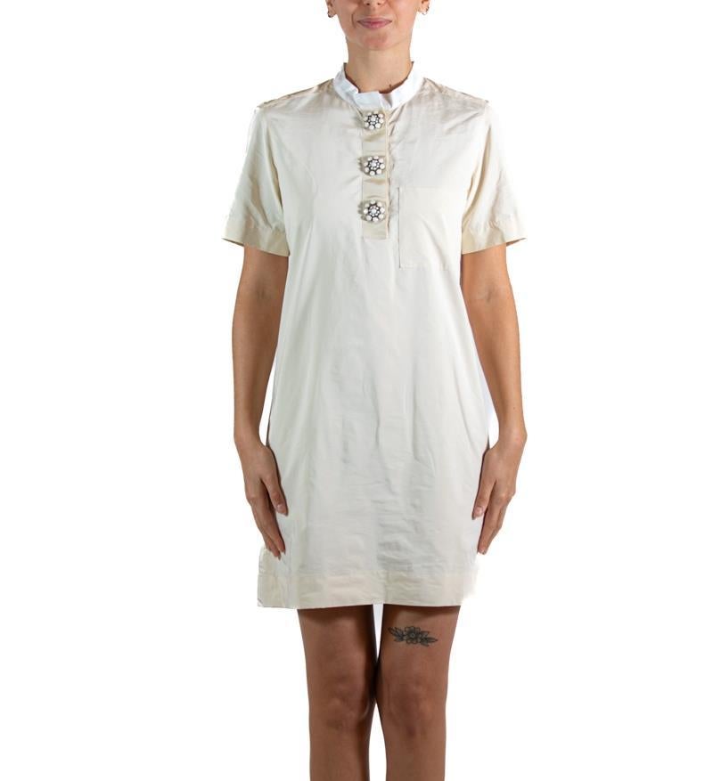 Beige 2000S LANVIN Cream Polyester Dress For Sale