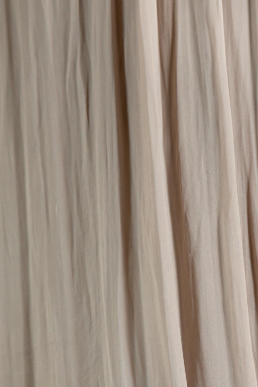 2000S LANVIN Ecru Silk Pleated Dress 5