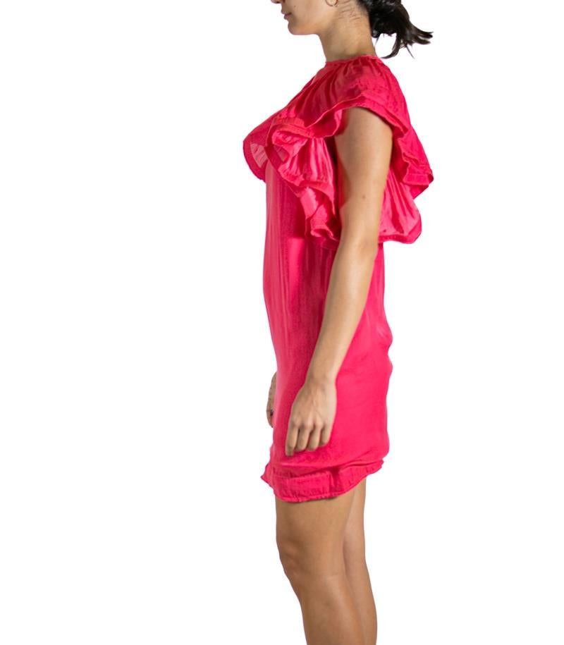 Red 2000S LANVIN Fuchia Polyester  Dress For Sale