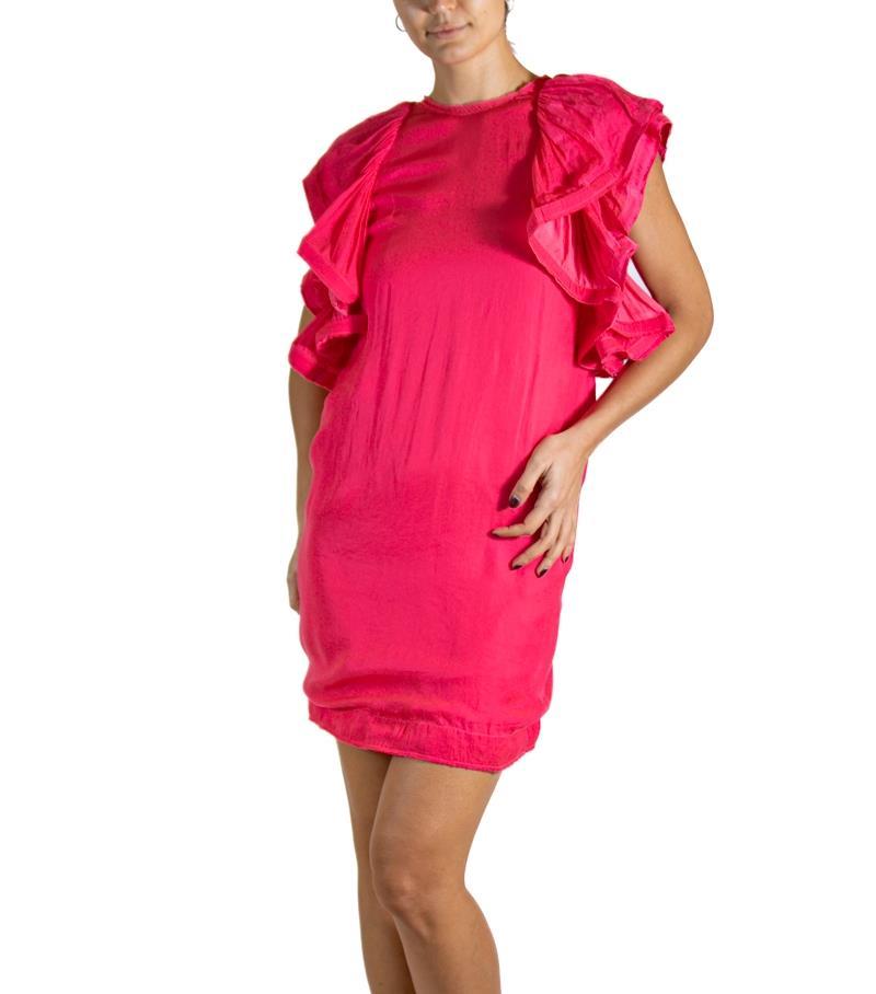 Women's 2000S LANVIN Fuchia Polyester  Dress For Sale