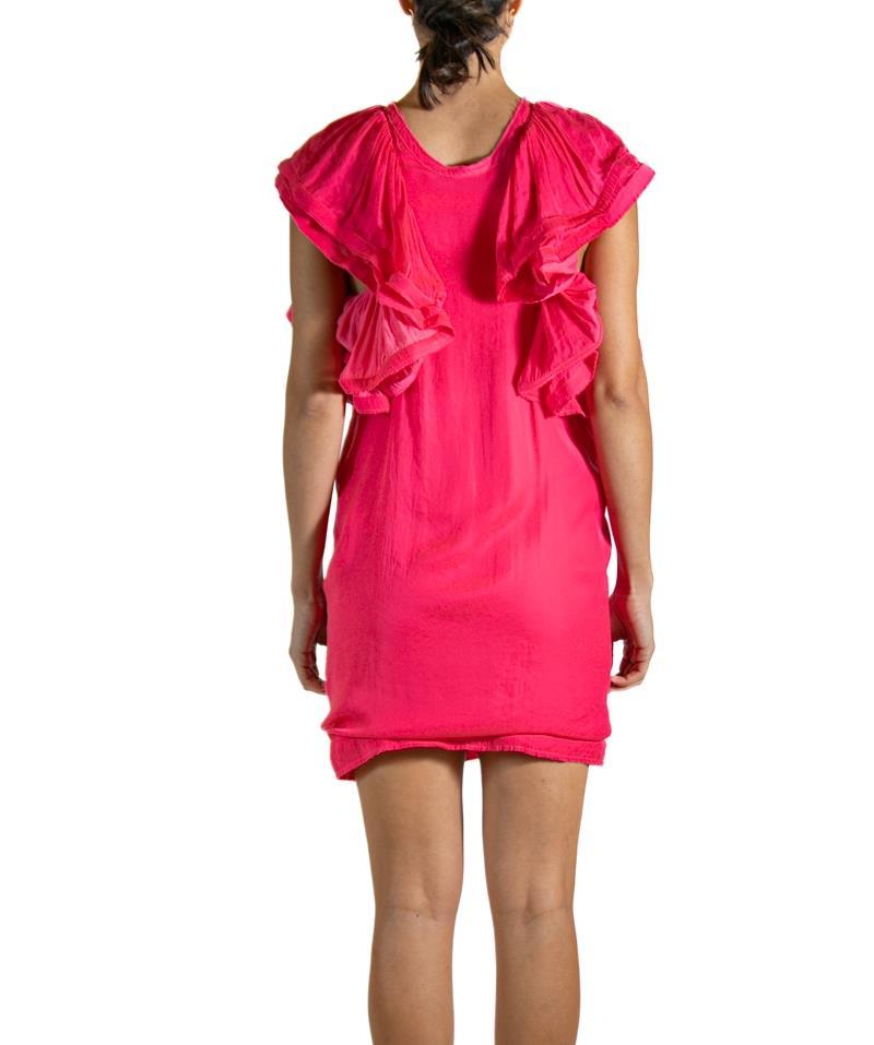 2000S LANVIN Fuchia Polyester  Dress For Sale 2