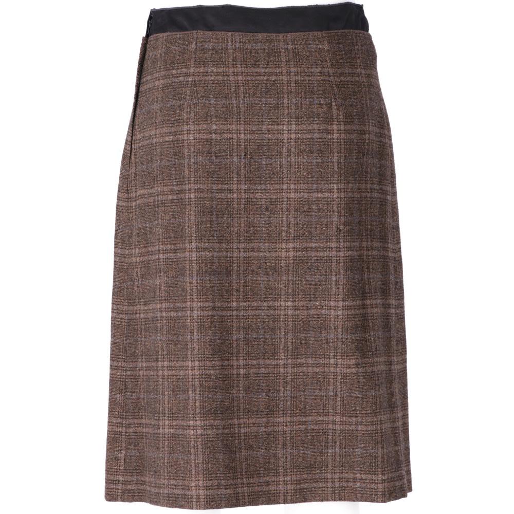 Gray 2000s Lanvin Prince of Wales Skirt For Sale