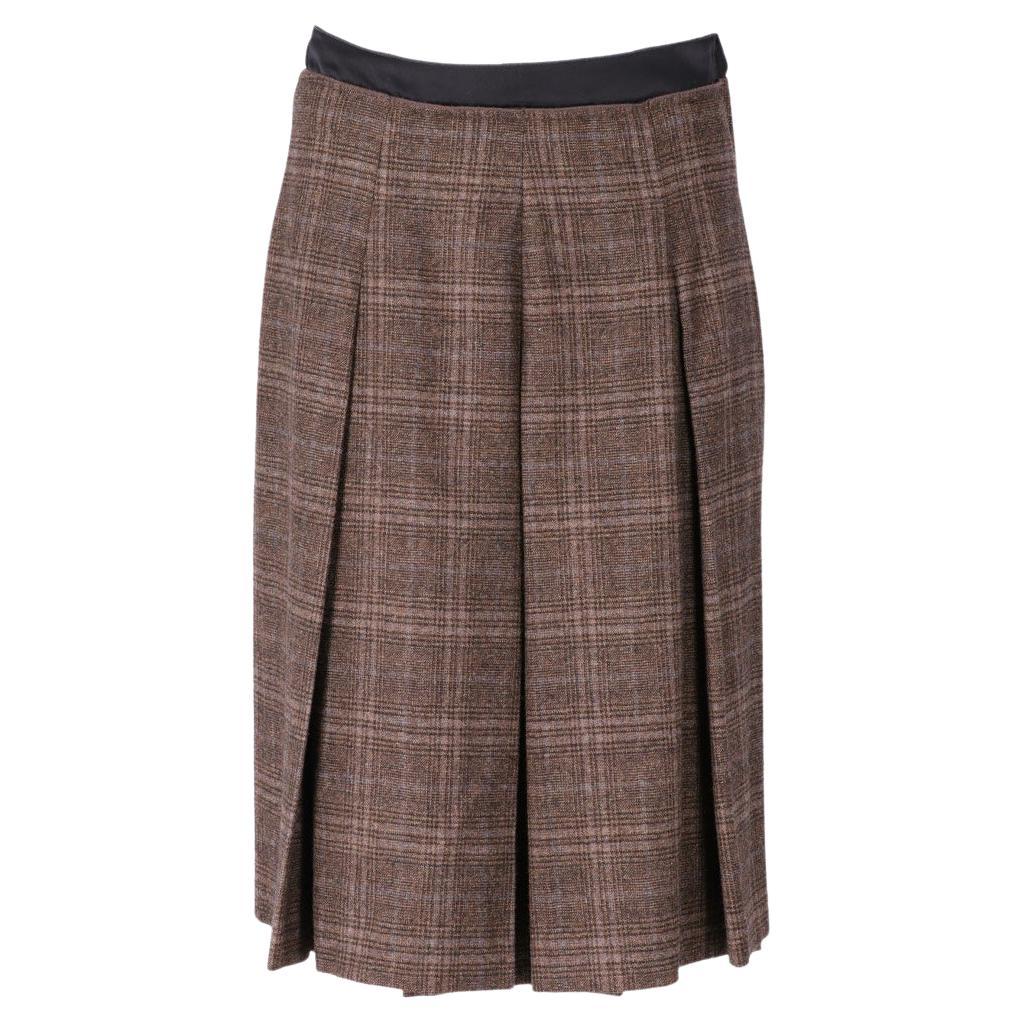 2000s Lanvin Prince of Wales Skirt For Sale