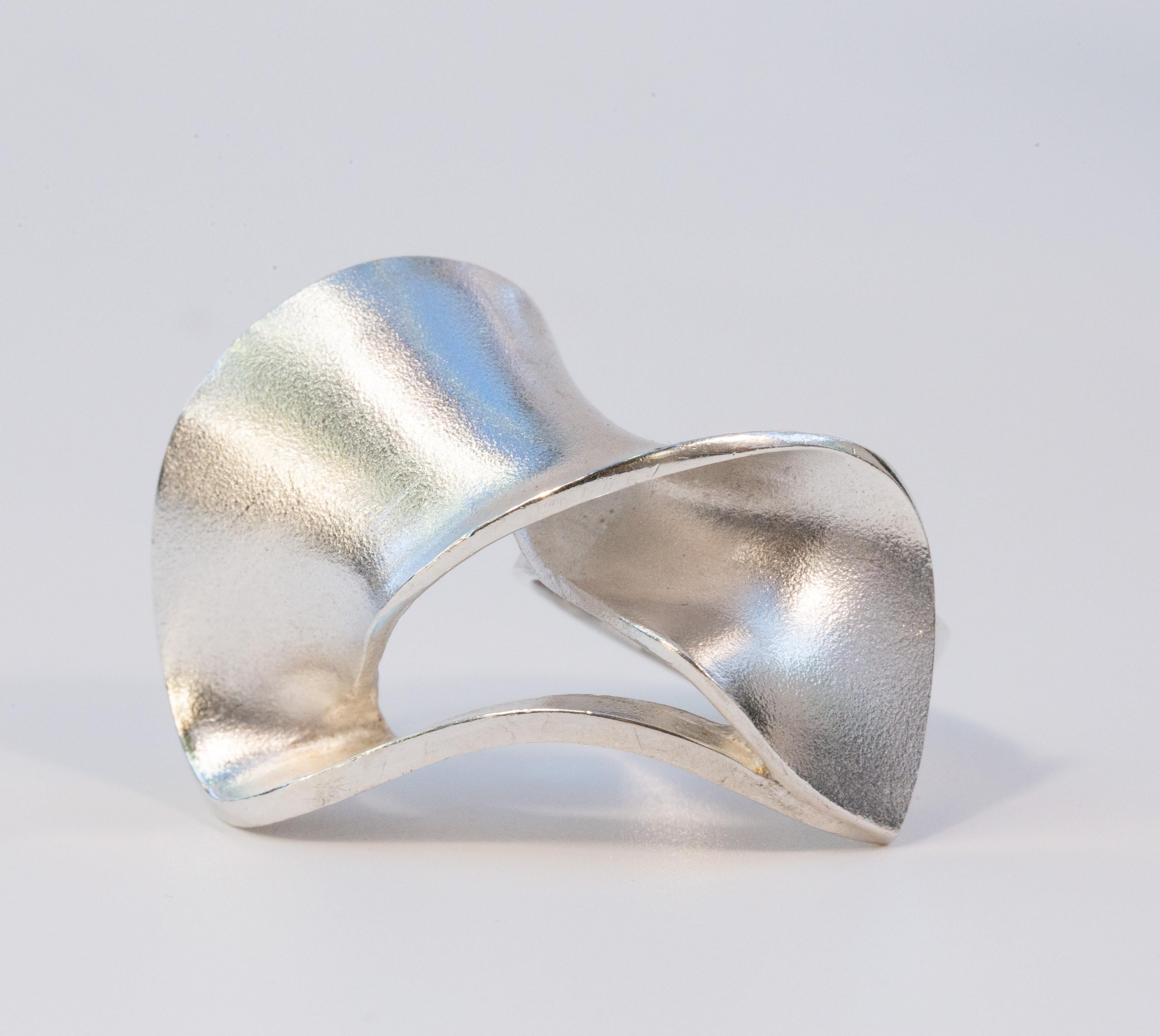 2000s Lapponia by Pekka Hirvonen Sterling Silver Modernist Ring Size 19 im Angebot 6