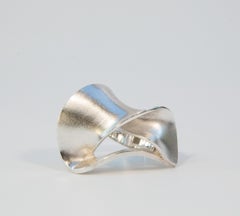 2000s Lapponia by Pekka Hirvonen Sterling Silver Modernist Ring Size 19