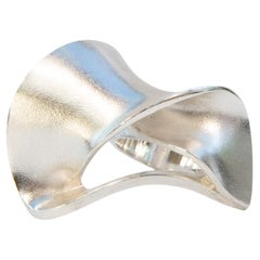 2000s Lapponia by Pekka Hirvonen Sterling Silver Modernist Ring Size 19