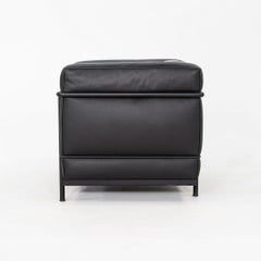 2000s Le Corbusier for Cassina LC2 Petite Club Lounge Chair in Black Leather