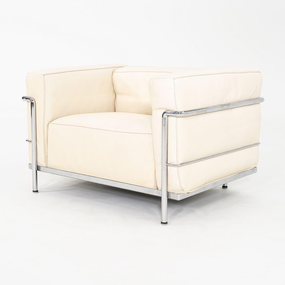 Italian 2000s Le Corbusier Jeanneret Perriand for Cassina LC3 Club Lounge Chair For Sale