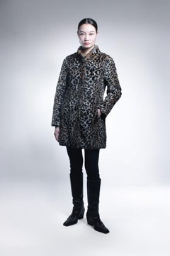 2000S Leopard Print Rabbit Fur Coat