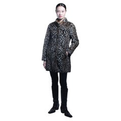 2000S Leopard Print Rabbit Fur Coat