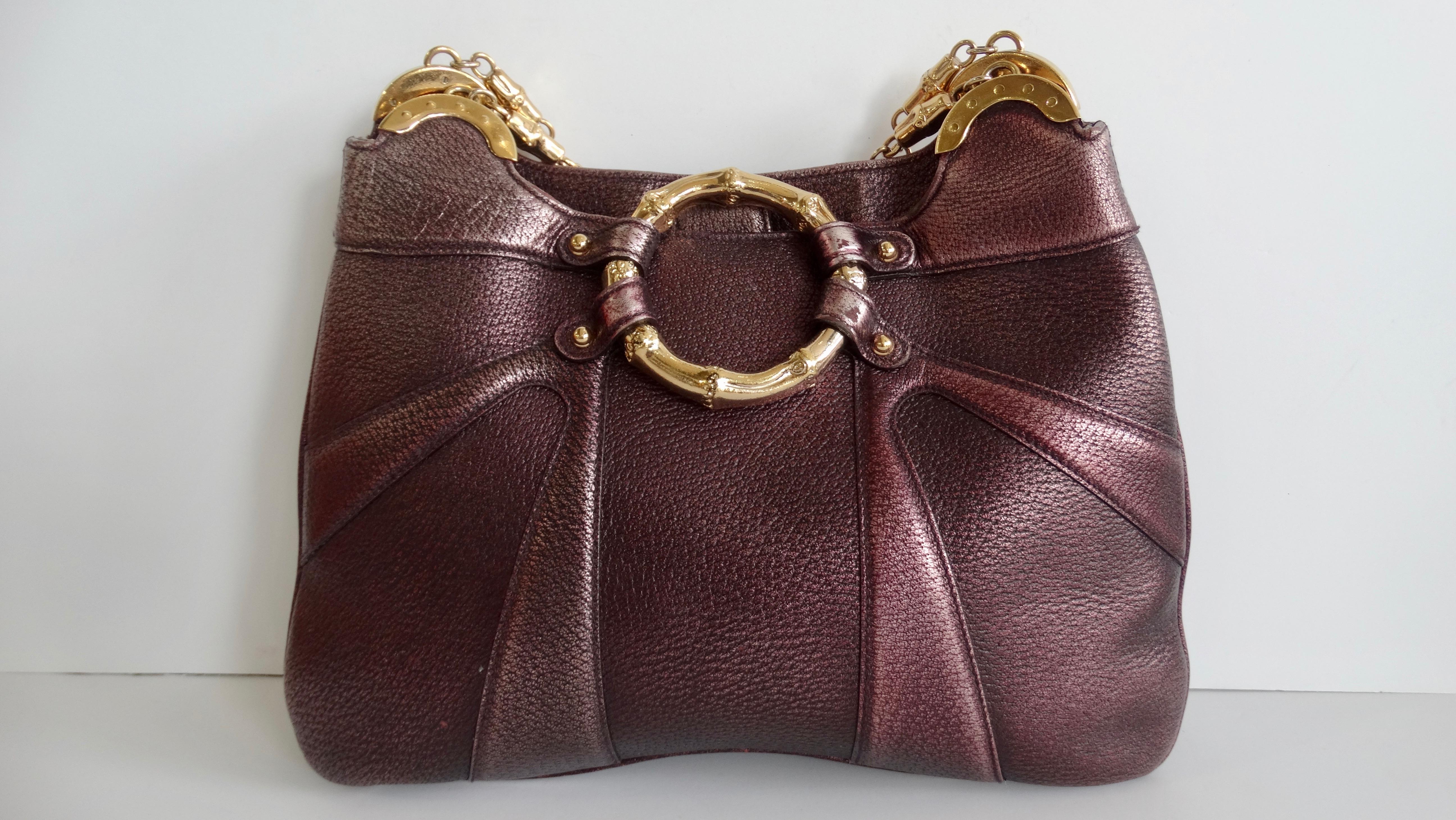  Tom Ford For Gucci 2000s Limited Edition Purple Bamboo Bag 5