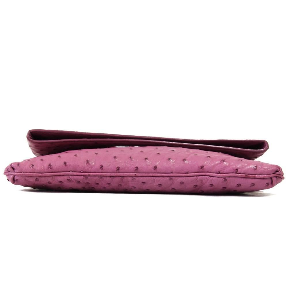 Loro Piana Ostrich Globe Tote - Purple Shoulder Bags, Handbags - LOR54499