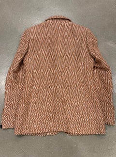 2000s Louis Vuitton by Marc Jacobs houndstooth blazer jacket with suede shoulder