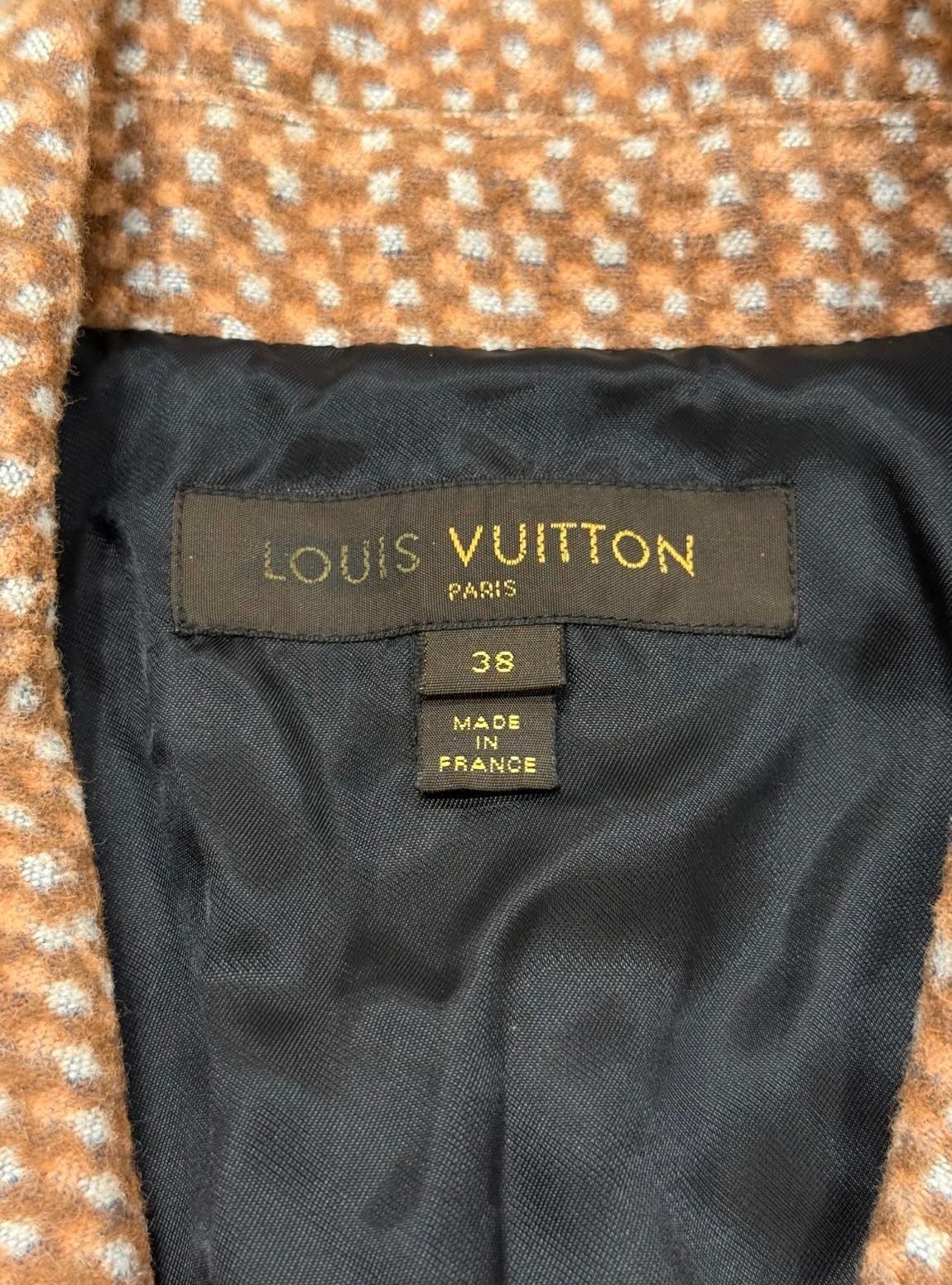 Giacca blazer pied-de-poule anni 2000 di Louis Vuitton by Marc Jacobs con spalla in pelle scamosciata in vendita 3