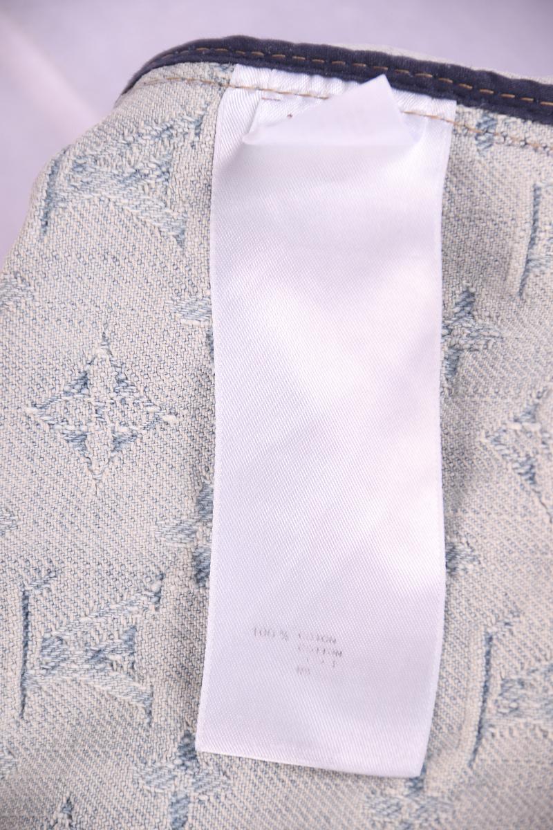 2000S Louis Vuitton Cotton Denim LV Logo Monogram mini skirt 2007 For Sale 2