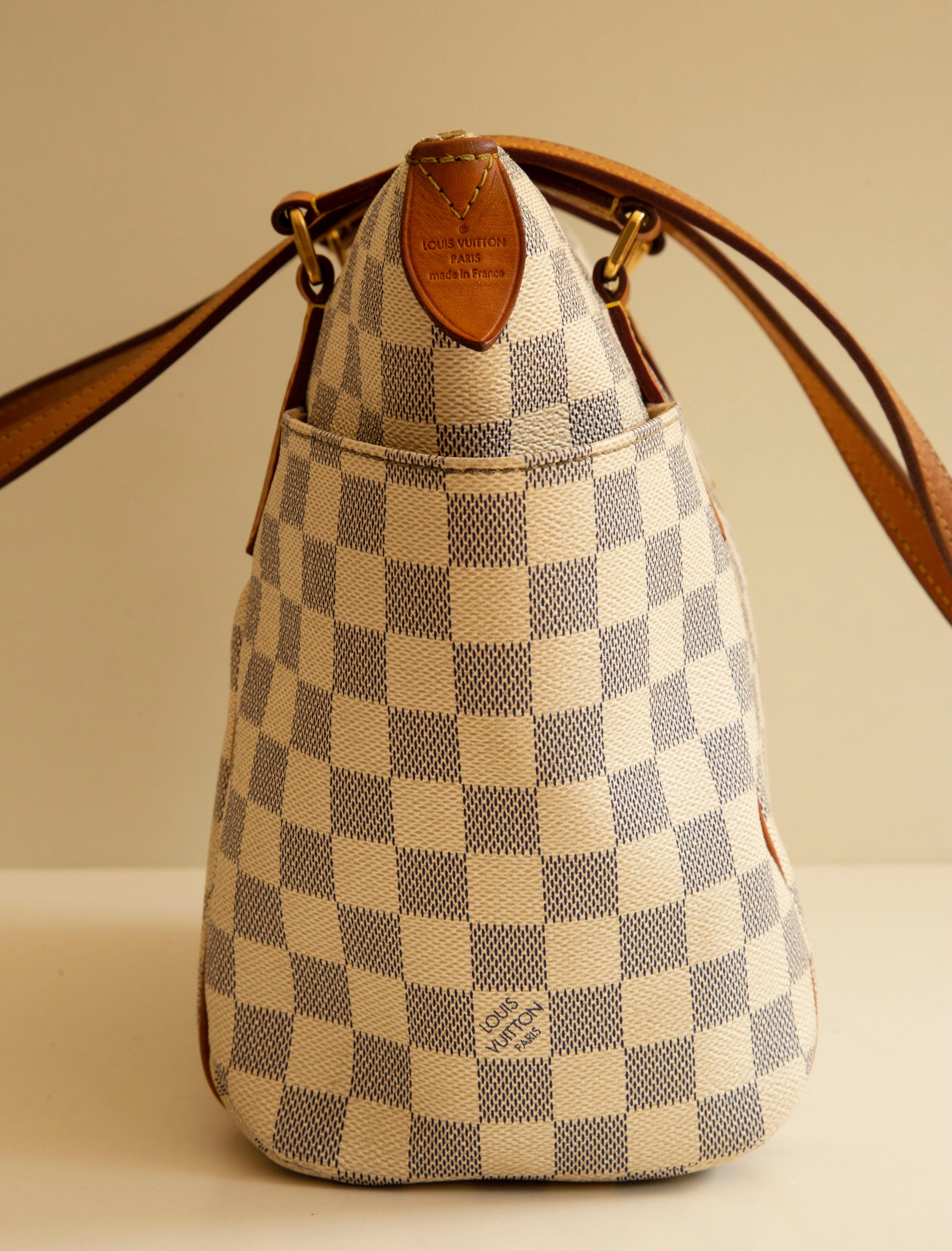 Brown 2000s Louis Vuitton Damier Azur Totally PM Tote Bag For Sale
