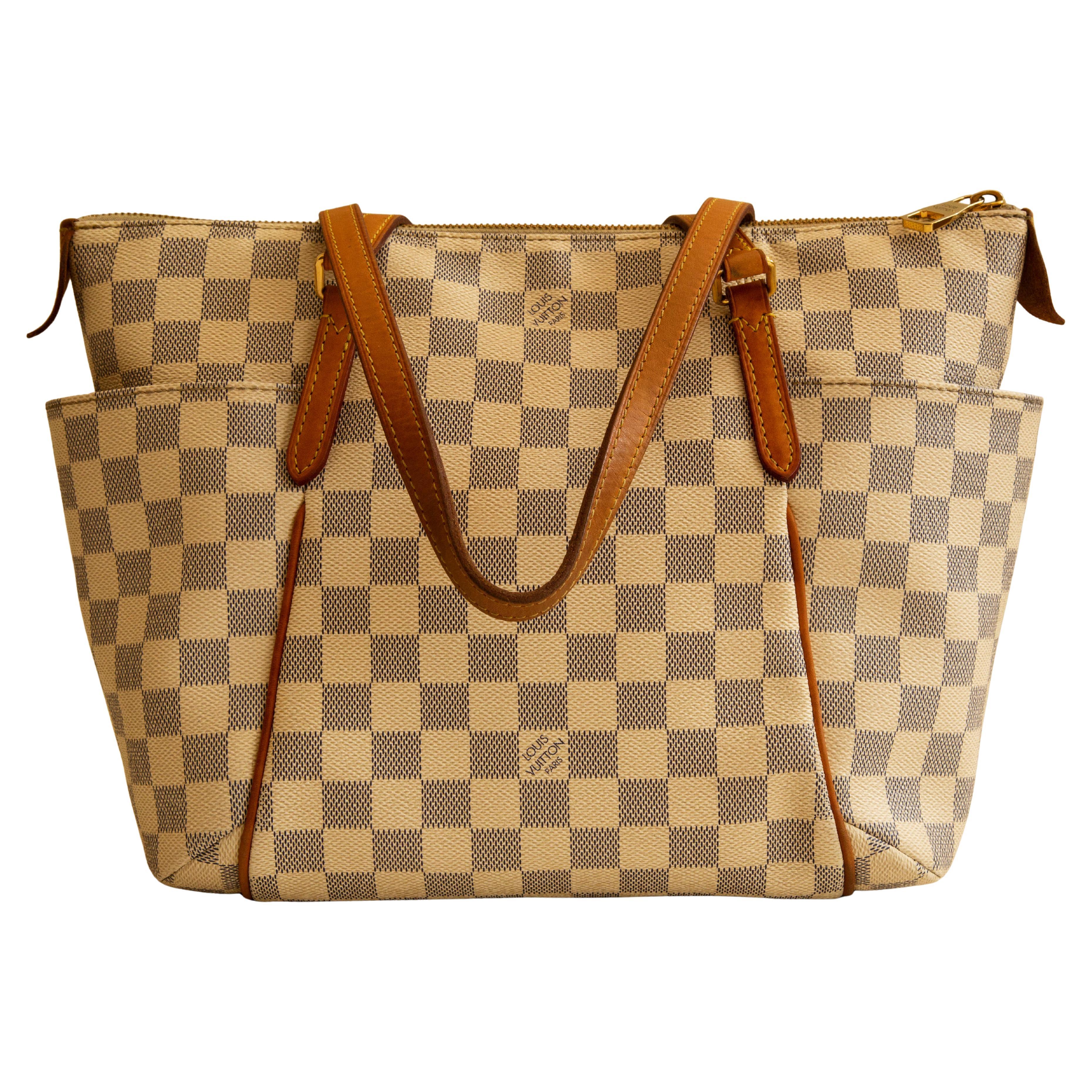 2000s Louis Vuitton Damier Azur Totally PM Tote Bag For Sale