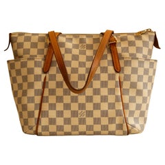 2000s Louis Vuitton Damier Azur Totally PM Tote Bag