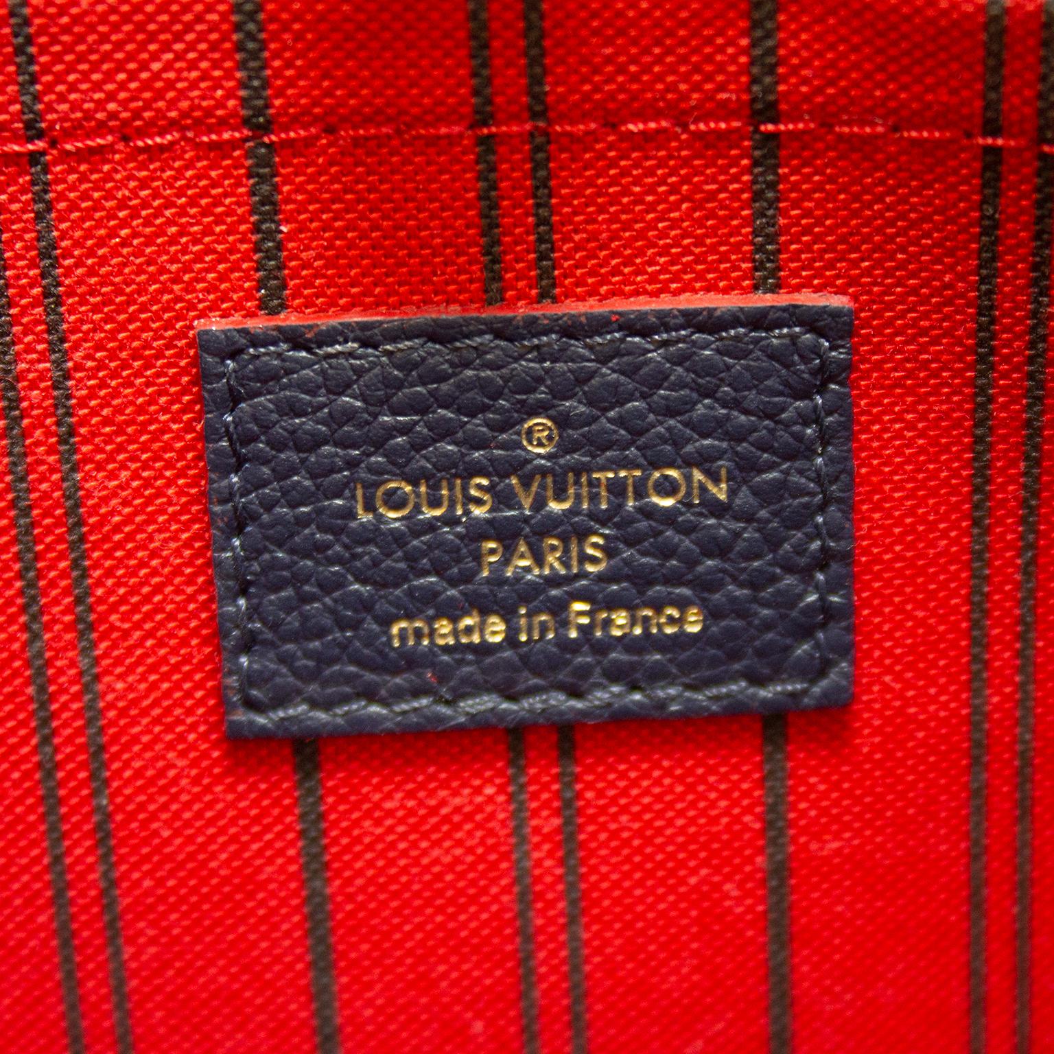 Women's 2000's Louis Vuitton Empreinte Montaigne BB Marine Rouge