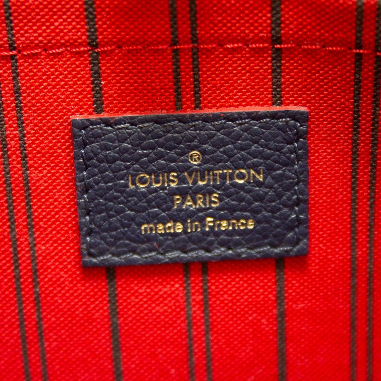 2000''s Louis Vuitton Empreinte Montaigne BB Marine Rouge at