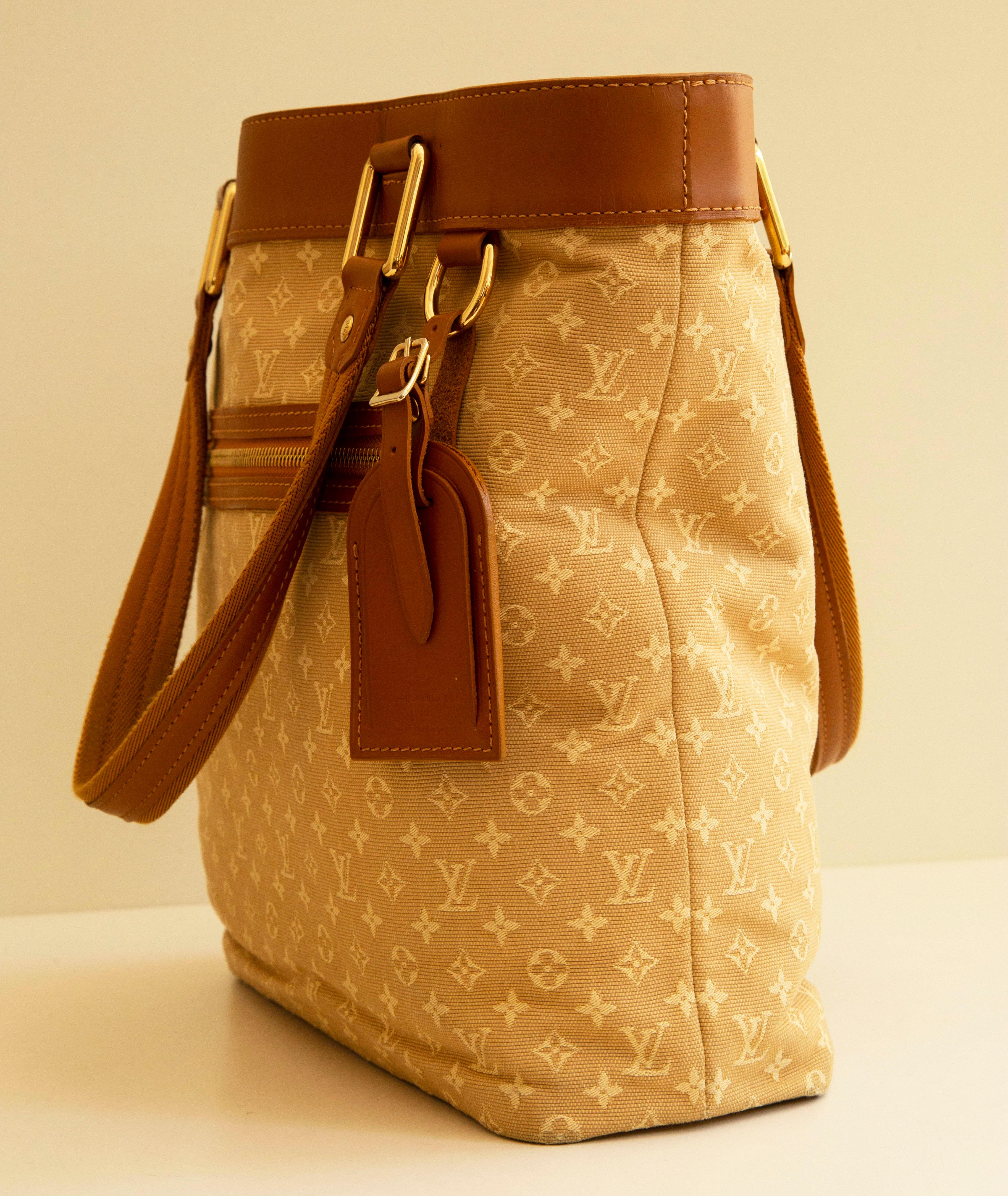 2000s Louis Vuitton Lucille Monogram Tote Shoulder Bag For Sale 3