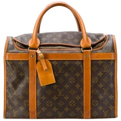 Louis Vuitton French Company Sac Chien Monogram Dog Carrier Travel Bag 40cm  70s at 1stDibs