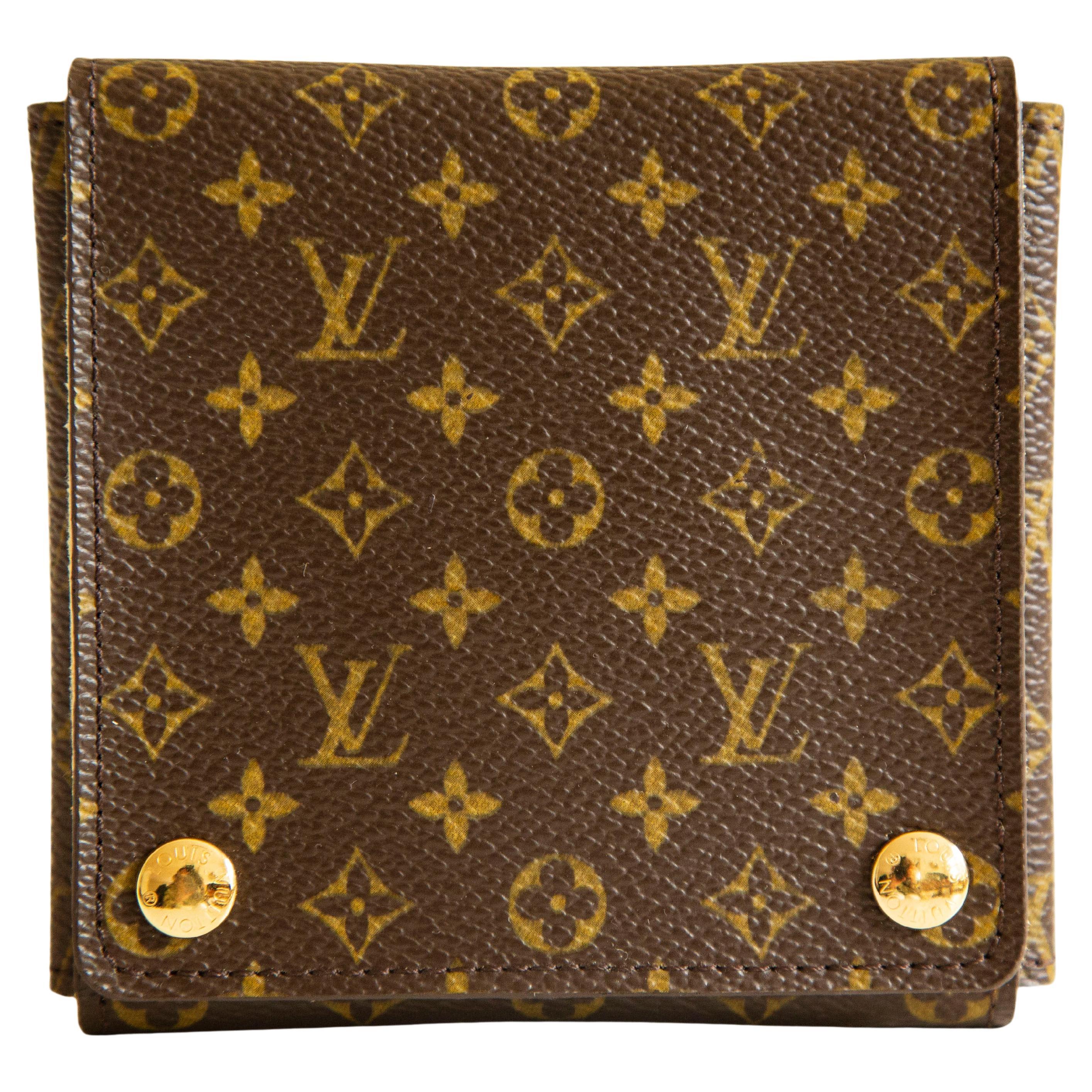 2000s Louis Vuitton Necklace Case in Brown Monogram Coated Canvas For Sale