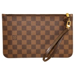 2000s Louis Vuitton Pochette in Damier Ebene Coated Canvas